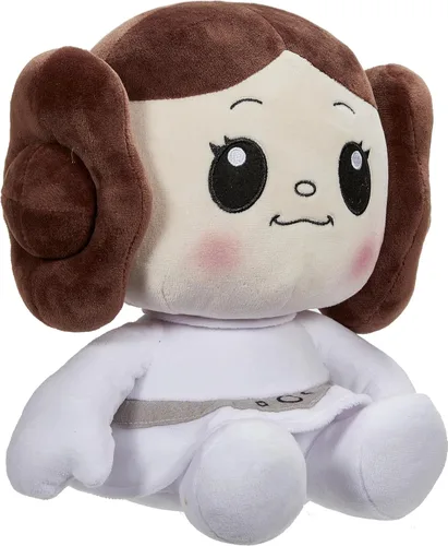 Vista 2 de Mattel Star Wars Return of the Jedi Snug Club Juguete de Peluche, Muñeca de Personaje Suave de la Princesa Leia, Coleccionable del 40º Aniversario