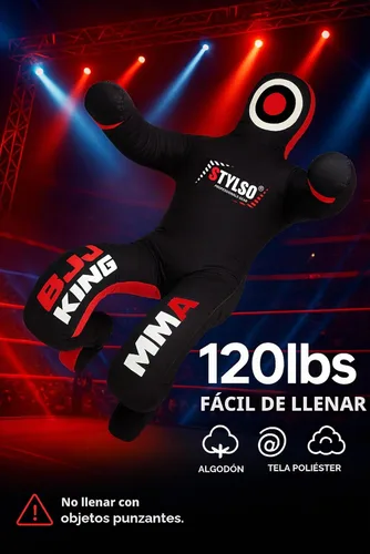 Vista 3 de Grappling Dummy for Adults, Unfilled Wrestling Dummy, Hanging Jiu Jitsu Dummy for BJJ, MMA, Judo, Karate, Martial Arts
