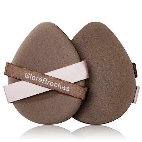 Vista 10 de Juego de esponjas para maquillaje, GloréBrochas 2 piezas, esponjas de base de baja absorción micro porosas, almohadillas de PU con cojín sin látex
