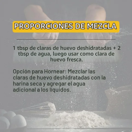 Vista 3 de ORGFUN Polvo de Clara de Huevo 8 Oz, Polvo de Clara de Huevo Pasteurizado, Sin Gluten, Sin OGM, Hecho en EE.UU