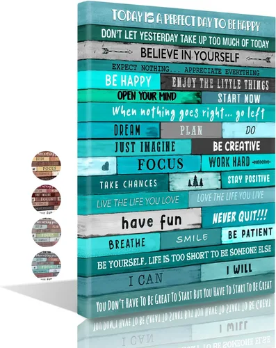 Vista 13 de Arte de Pared Inspiracional Lienzo Enmarcado 12 x 16 pulgadas (PARA CONVERTIRSE EN EL 1%) - Arte de Pared Decorativo con Citas Motivacionales