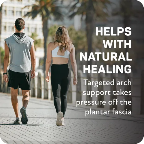 Vista 4 de Airplus Plantillas ortopédicas para fascia plantar, soporte de arco de precisión y amortiguación de gel para espolones de talón, alivio