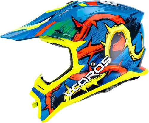 Vista 10 de VCOROS H637 - Cascos de motocross para adultos, ATV, Dirtbike, BMX, MX, todoterreno, aventura, UTV, con certificación DOT