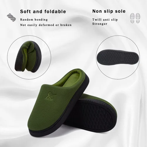 Vista 3 de Pantuflas de espuma viscoelástica para mujer y hombre.