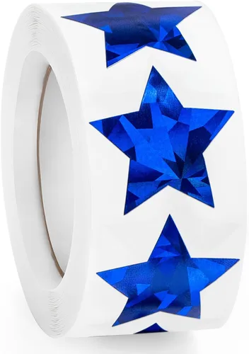 Vista 9 de 500 calcomanías de estrellas multicolor para recompensas infantiles, calcomanías holográficas de estrellas de 1 pulgada para bricolaje