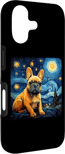 Vista 3 de Van Gogh Dog French Bulldog Case for iPhone 17