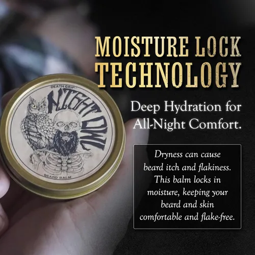 Vista 6 de Bálsamo para barba de búho nocturno con aroma cítrico Bálsamo para barba de 2 onzas para hombres (cítricos)
