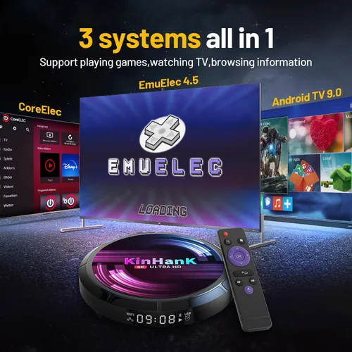 Vista 2 de Kinhank Retro Video Game Console Built in 114000+ Games,Super Console X Max Emulator Console,EmuELEC 4.5Android 9.0CoreELEC 3 Systems ALL in 1,4K