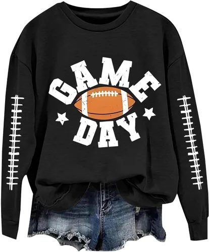 Vista 18 de Women's Oversized Sweatshirt, Long Sleeve Sweatshirts Crewneck Printed Pullover Tops, S-3XL