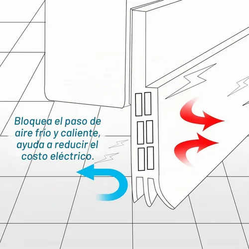 Vista 2 de VITAM AMO Barrido de puerta, tapón de corrientes de aire, burlete no requiere herramientas, 2 pulgadas de ancho x 39 pulgadas de largo, fácil