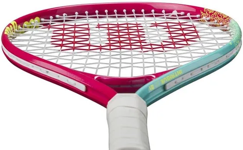 Vista 6 de Wilson Intrigue Junior 21 Girls Tennis Racket Red/Yellow Strung 205g L