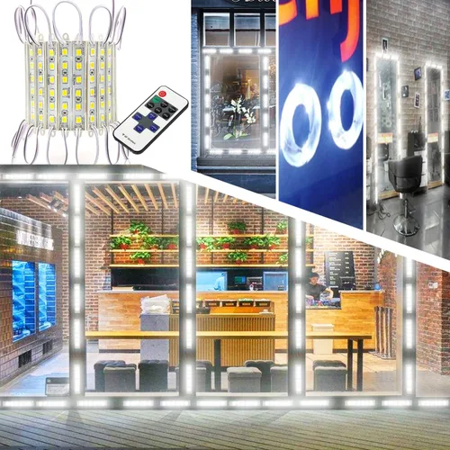 Vista 11 de EAGWELL Luces para escaparates mejoradas de 40 pies, 80 piezas, luces LED para ventana de tienda, color blanco cálido, 4 juegos de luces LED 5054