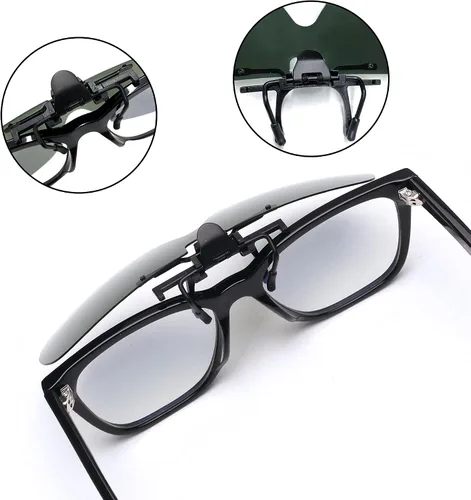 Vista 4 de JM - Gafas de sol polarizadas con clip sin marco para gafas de prescripción