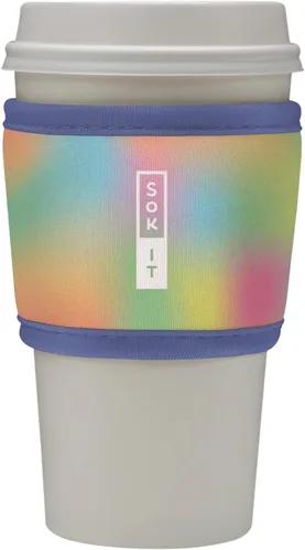Vista 113 de Sok It HotSok Coffee & Tea - Funda de neopreno con aislamiento reutilizable (floral abstracto)