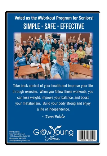 Vista 2 de Grow Young Fitness Paquete de iniciación de ejercicio para personas mayores - Entrenamientos de bajo impacto desde casa - DVD de entrenamiento
