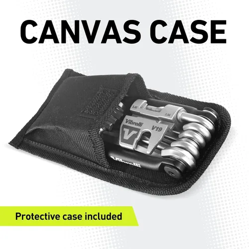 Vista 4 de Vibrelli Bike Multi Tool V19 - Con estuche de transporte - Multiherramienta para bicicletas de alto rendimiento