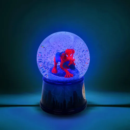 Vista 2 de Marvel Spider-Man New York Skyline - Globo de nieve coleccionable iluminado