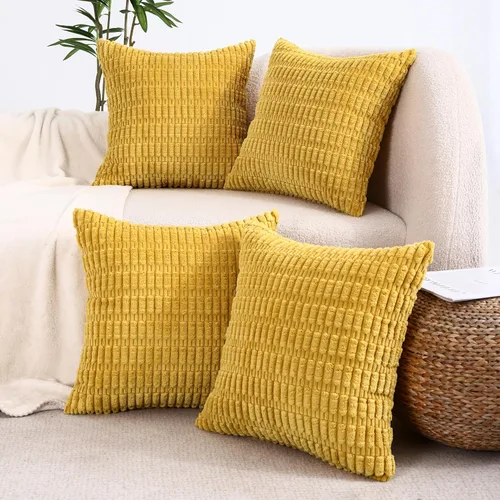 Vista 9 de All Smiles - Juego de 4 fundas de almohada decorativas negras de 16 x 16 pulgadas para decoración rústica de estilo casa de campo, funda de cojín