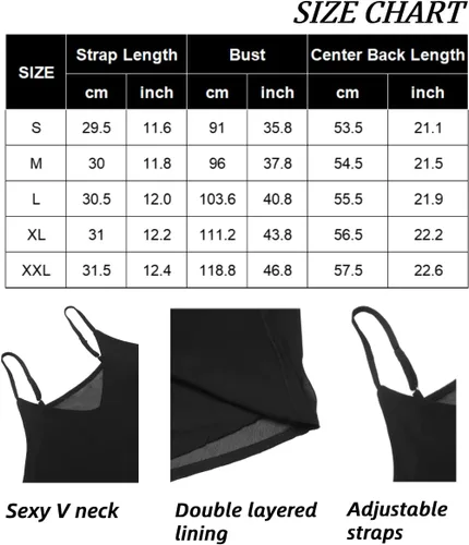 Vista 6 de SUNAELIA Camisola de gasa con cuello en V para mujer, ajuste holgado, con tirantes delgados, camisola de verano casual sin mangas