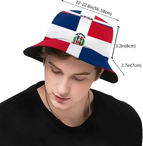 Vista 3 de Lindos sombreros de bandera unisex a la moda divertidos sombreros de pescador de playa sombrero de sol para mujeres y hombres