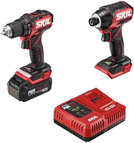 Vista 8 de SKIL PWR CORE 20 Kit de taladro compacto sin escobillas de 20 V de 1/2 pulgada, incluye batería USB-C de 2.0 Ah y cargador USB-C PD de 45 W
