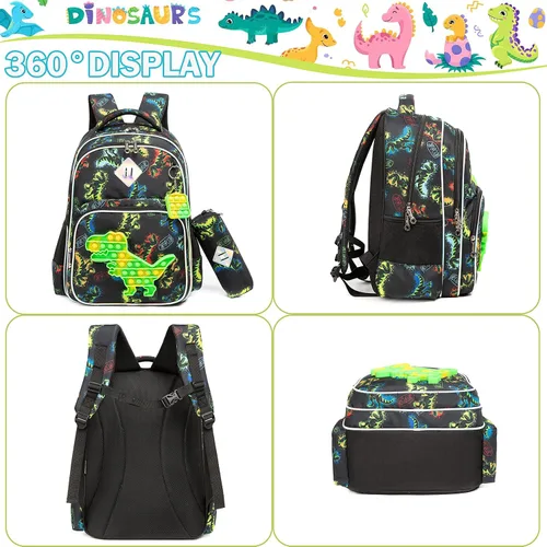 Vista 3 de Mochila para niñas de primaria preescolar para niños de la lonchera para la escuela