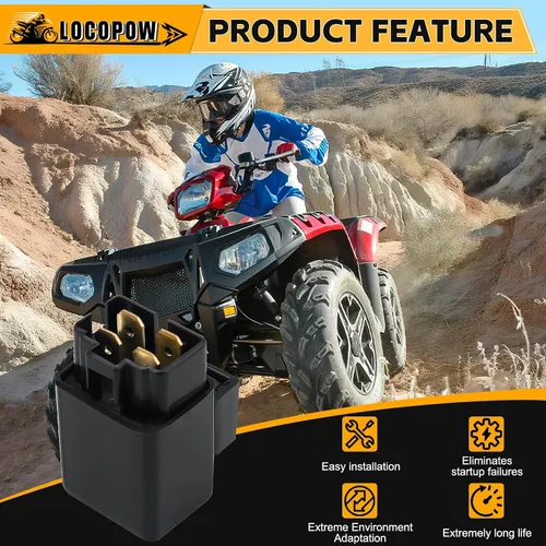 Vista 5 de Conjunto de relé solenoide de arranque para Polaris Predator 50 90 Suzuki QuadSport LT 80 Z50 Yamaha Warrior 350 Big Bear 400 Grizzly 660 600 Moto 4