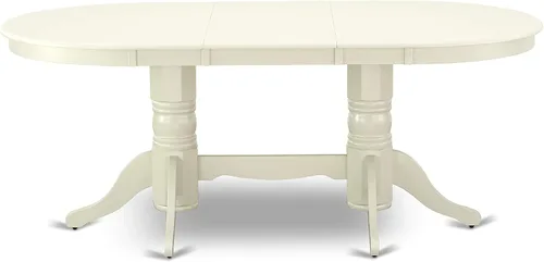 Vista 3 de East West Furniture Vancouver - Juego de cocina de 5 piezas para 4 personas, incluye una mesa de comedor ovalada con hoja de mariposa y 4 sillas