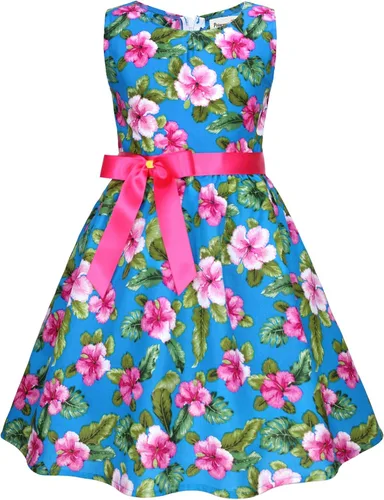 Vista 238 de Vestido de verano para niña, de algodón, con diseño floral
