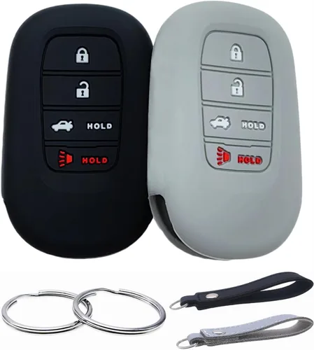 Vista 9 de REPROTECTING Funda de goma de silicona para llavero compatible con Honda Accord Civic CR-V Sport SI EX EX-L Touring 2022-2026