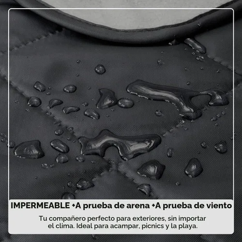 Vista 3 de BRAWNTIDE Manta grande impermeable para exteriores, forro polar extragrueso, cálida, resistente al viento, a prueba de arena, acolchada, 82 x 55