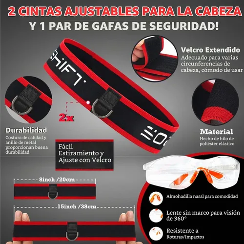 Vista 4 de Soul Shift - Boxing Reflex Ball – Dual Competition Set 2 Adjustable Headbands + 2 Training Balls + App Included Speed, Agility & Hand-Eye