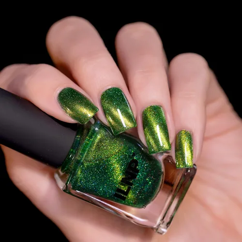 Vista 3 de ILNP Frankie Esmalte de uñas holográfico magnético verde monstruo