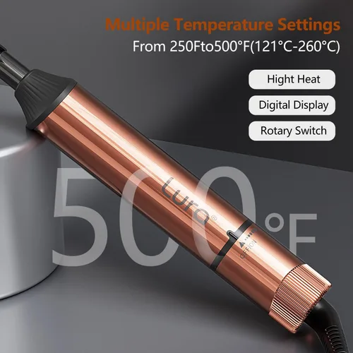 Vista 2 de LURA Peine caliente de titanio nano para pelucas, 250-500 °F para cabello de mujeres negras, peines de presión para cabello negro, peine alisador