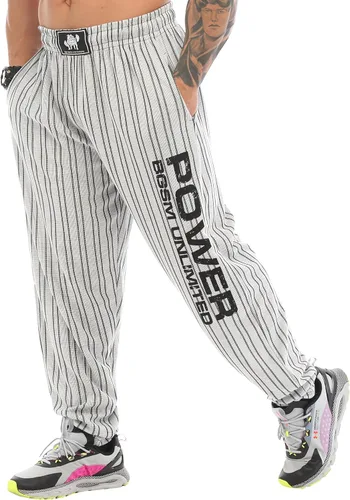Vista 7 de BIG SAM SPORTSWEAR COMPANY Pantalones deportivos holgados con bolsillos para hombre, pantalones de gimnasio Oldschool