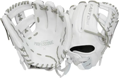 Vista 18 de Easton Professional Collection Fastpitch Softball Glove Bronceado/Negro Web de barra doble de poste único