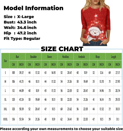 Vista 4 de YUHEDADA Blusas de Navidad para mujer, lindos guantescopos de nieve, manga tres cuartos, cuello redondo, suéter de moda de otoño