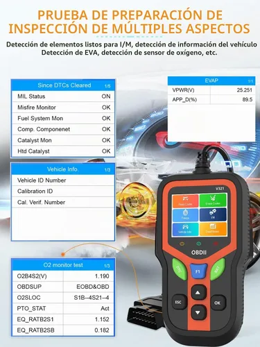 Vista 4 de Escáner OBD2 - Herramienta de diagnóstico del lector de código del coche