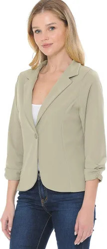 Vista 5 de MINEFREE Chaqueta de punto para mujer, ligera, informal, de manga 34 (S-3XL)