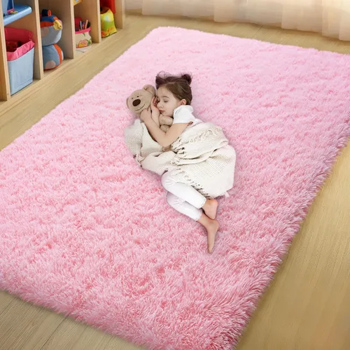 Vista 100 de qulint Alfombra negra para dormitorio, alfombra de área pequeña de 2 x 3 pies para habitación de niños, alfombra suave y mullida para sala de estar