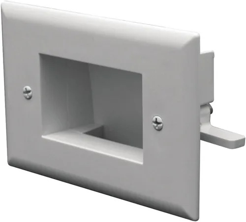 Vista 5 de DATA COMM Electronics 45-0008-BK - Placa de pared empotrada de bajo voltaje para montaje fácil, perfil delgado, se adapta detrás de soportes