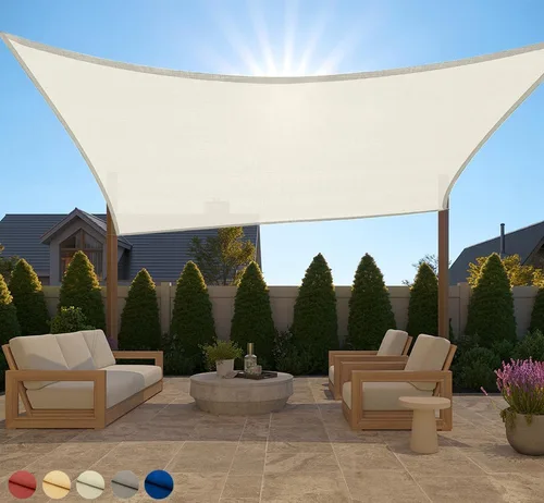 Vista 31 de GORILLA GRIP - Toldo parasol resistente, protección UV, resistente a la decoloración, desgarros y óxido, rectangular, con bordes curvos que bloquean