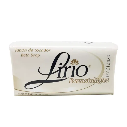 Vista 2 de Lirio Jabón en barra Dermatologico. Jabón antibacteriano enriquecido con glicerina. Para uso diario. Adecuado para todo tipo de piel. 5.3 onzas.