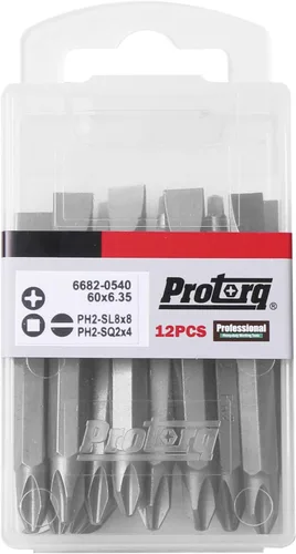 Vista 6 de Protorq Juego de brocas de impacto con clip, T10-T40 TORX, 10 piezas, 2 pulgadas de longitud, resistencia industrial, vástago hexagonal de 1/4