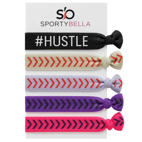 Vista 10 de Sportybella - Juego de bandas elásticas sin arrugas con diseño de corazón, accesorios elegantes para niñas, adolescentes y jugadores de sóftbol