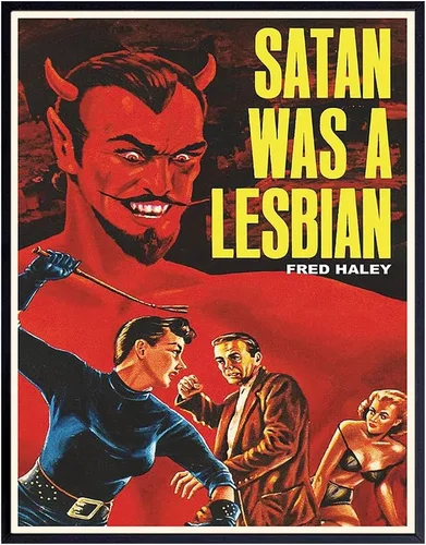 Vista 9 de Cartel de Satanás Era Una Lesbiana - Arte de Pared Vintage Retro de Película en Impresión - Regalos Lésbicos para Novia - Imagen Única y Genial