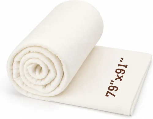 Vista 8 de Guata de Algodón Natural, Guata de Algodón para Acolchado, 47 x 59 Pulgadas Guata de Algodón Natural para Colchas, Peso Ligero Puramente Natural