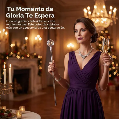 Vista 5 de Varitas de cetro de reina varita de princesa para fiesta de cumpleaños, baile de graduación Cristal