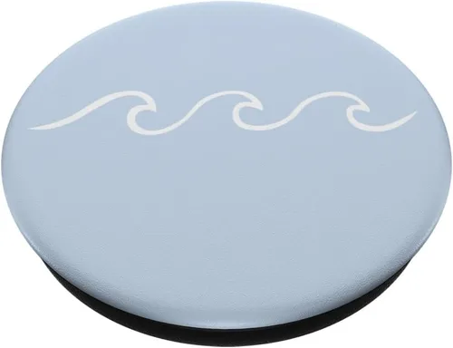 Vista 2 de Estéticamente agradable playa japonesa ola minimalista surf PopSockets Standard PopGrip