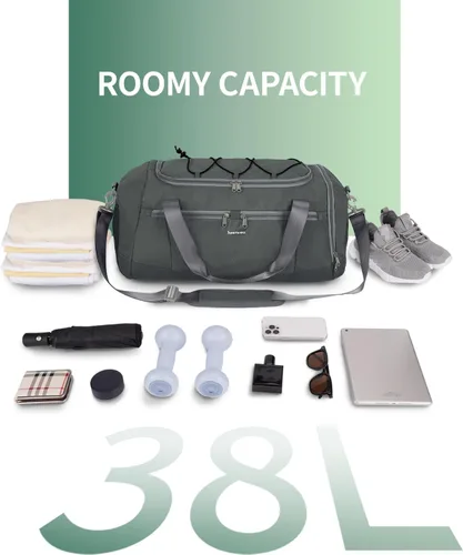 Vista 5 de Bolsa de gimnasio con compartimento para zapatos y soporte para esterilla de yoga y mochila para computadora portátil